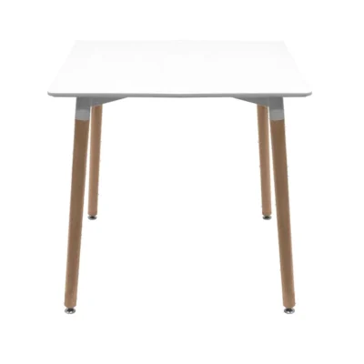 Mesa nórdica cuadrada 80 x 80 color blanco