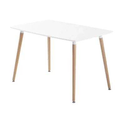 Mesa nórdica rectangular 120 x 80 color blanco