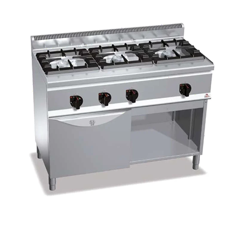 Cocina a gas 3 fuegos y horno