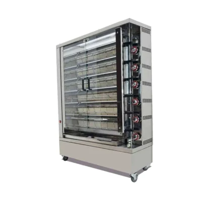 Asador de pollo a gas 6 espadas con peana
