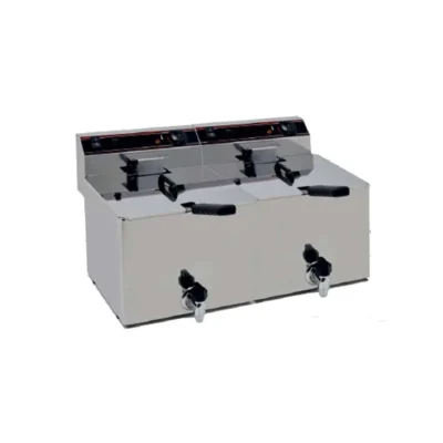 Freidora eléctrica con grifo vaciado 12 + 12 L FECGV-EVO1212G-ARX