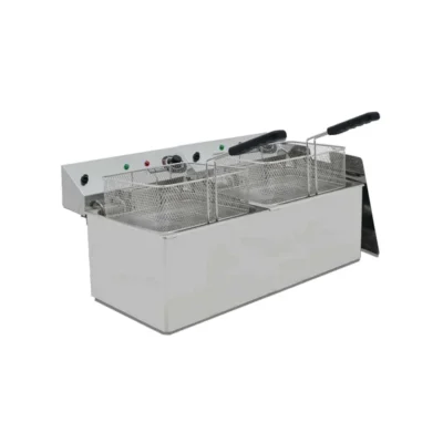 Freidora eléctrica sin grifo para vaciado 12 + 12