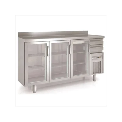 Frente mostrador snack refrigeración cajones cristal 2020 x 600 x 1040 mm