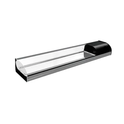 Vitrina refrigerada cristal curvo abatible cuba plana
