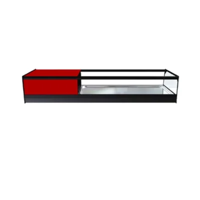 Vitrina refrigerada cristal plano 1146mm cuba plana