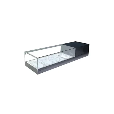vitrina refrigerada cristal plano 4 bandejas