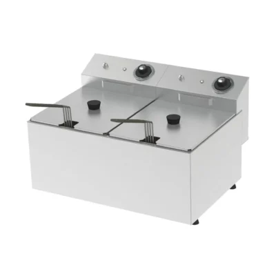 Freidora eléctrica 8+8 litros y 3,8+3,8 KW