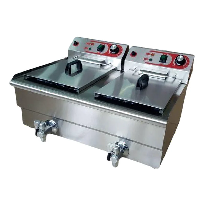 Freidora Eléctrica 10+10 Litros con Grifo