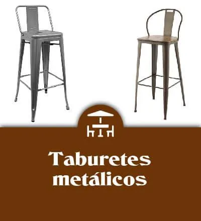 Taburetes metálicos para hostelería