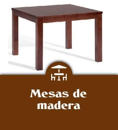Mesas de madera para hostelería