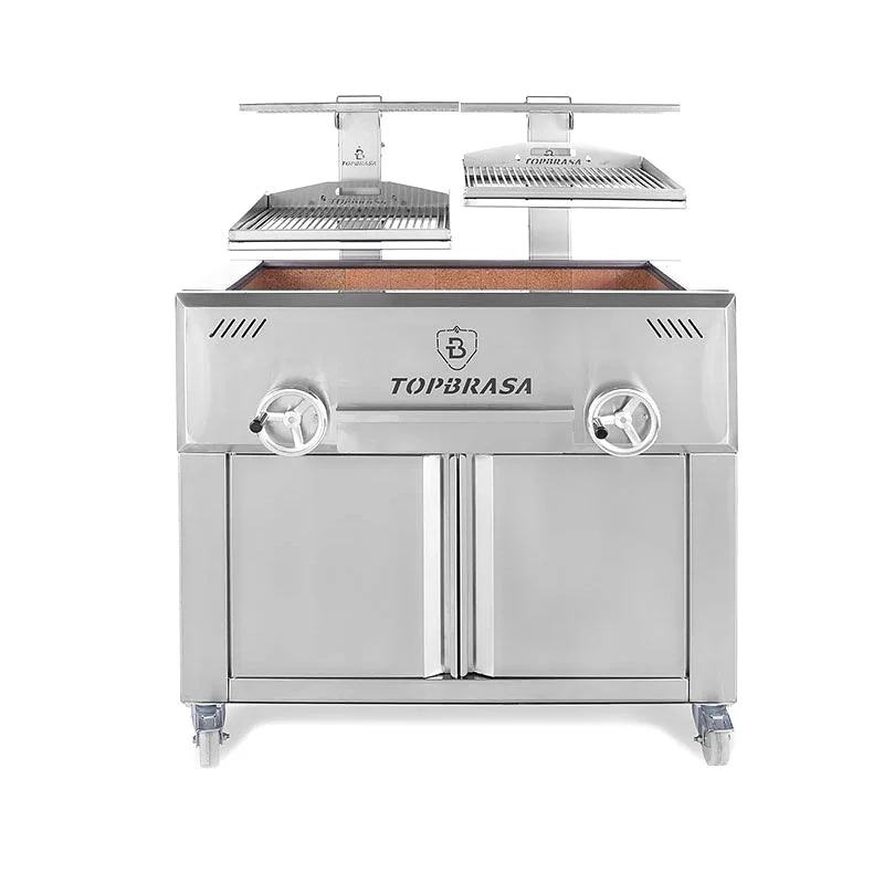 Parrilla vasca con mueble de 2 brazos