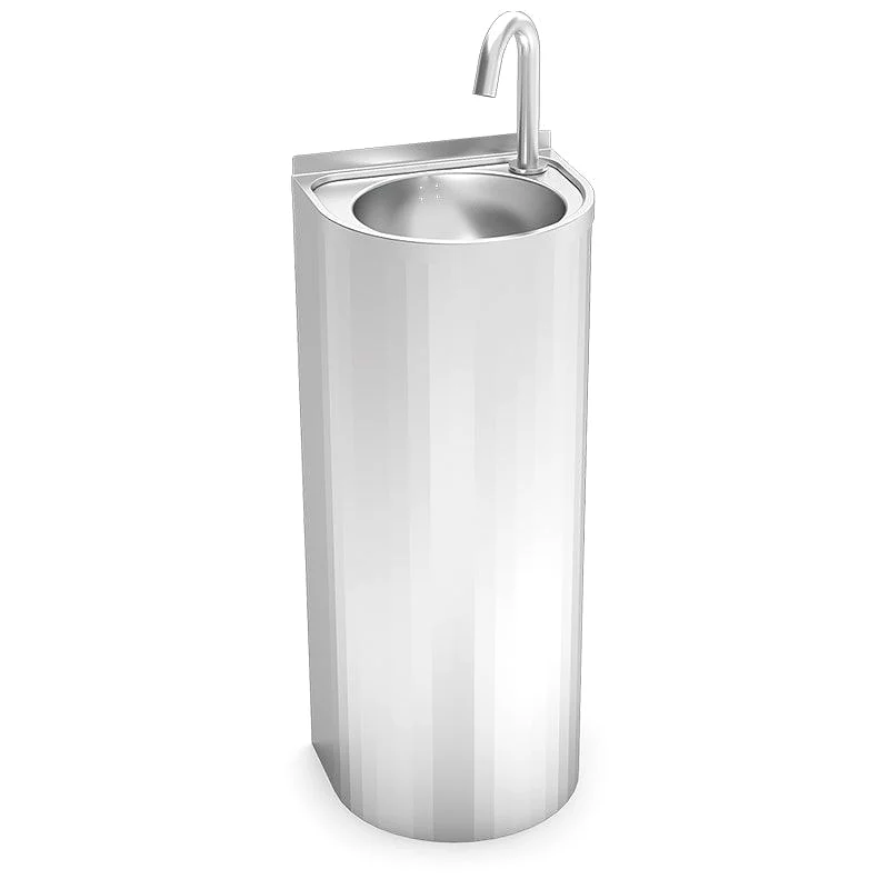 Lavamanos inox de columna electrónico reforzado