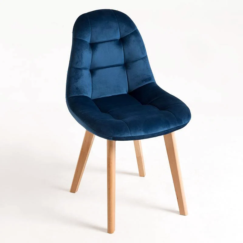 silla nordi terciopelo azul