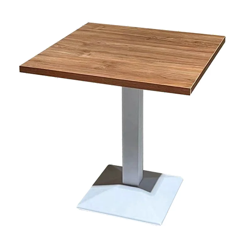 mesa para hosteleria tunka pata blanca color madera oscura