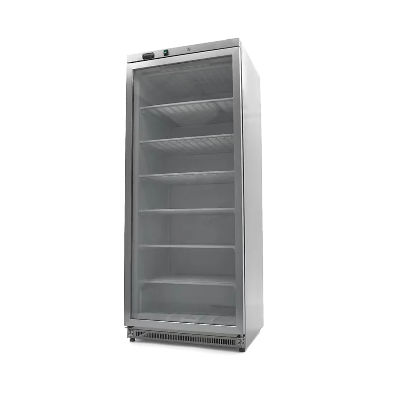 Congelador puerta cristal 600 litros 780x700x1900 mm INOX