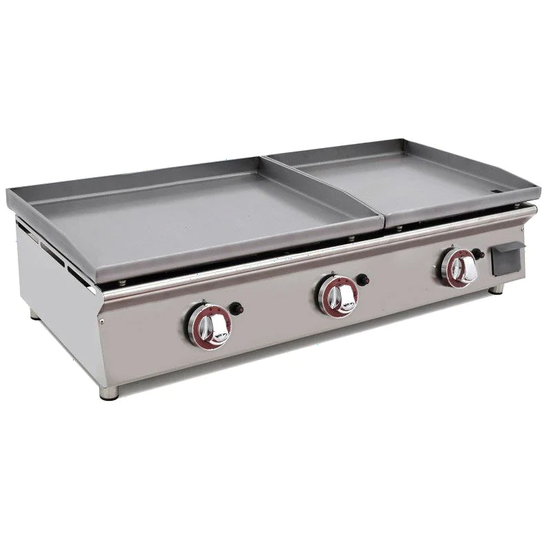 Plancha a gas DUO 60+40 de acero laminado 1006x450x233 mm