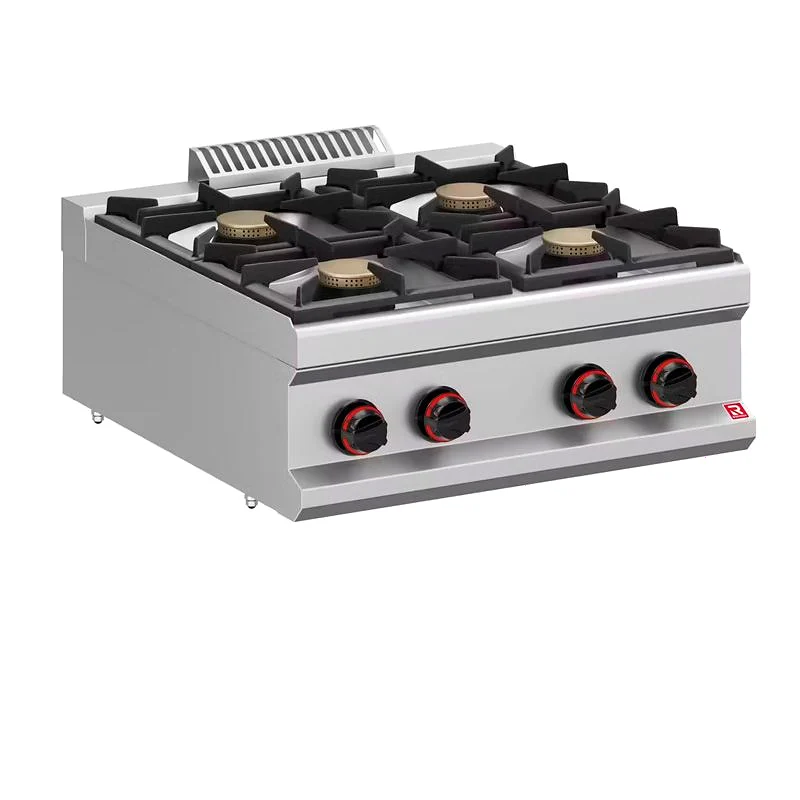 Cocina a gas modular sobremesa de 4 fuegos