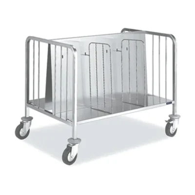 Carro de acero inoxidable para transporte de platos
