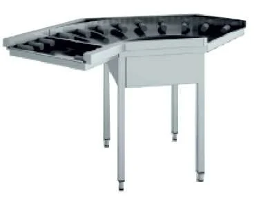 Mesa de Salida con Rodillos curva 90º dim.(300+965)x965x850h mm CR-90