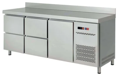 Mesa Snack Refrigerada 4 cajones Fondo 600 de 1492 x600 x850h mm