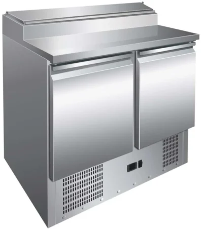 Mesa refrigerada de preparación de ensaladas de 900 mm de ancho y 700 mm de fondo