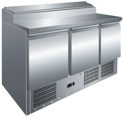Mesa refrigerada de preparación de ensaladas de 1365 mm de ancho y 700 mm de fondo