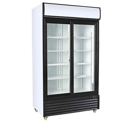 Armario Expositor Refrigerado 1000 litros 2 Puertas Correderas de Vidrio de 1130 x730 x2030h mm