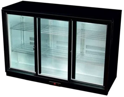 Botellero Expositor Contramostrador 3 puertas correderas de 1350 x520 x900h mm