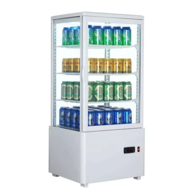Expositor Refrigerado 4 Caras 78 litros Blanco de 447x400x969h mm
