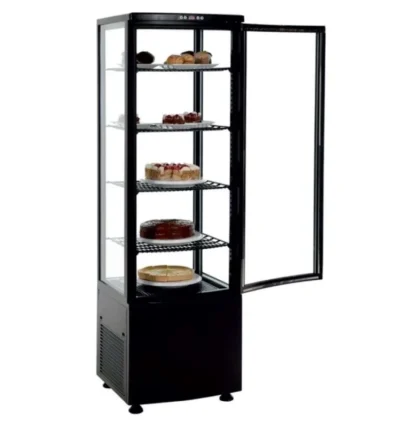 Expositor Refrigerado 4 Caras 238 litros Negro de 515x485x1715h mm