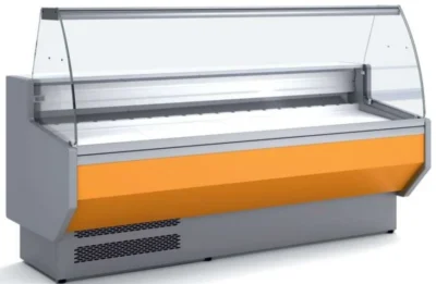 Vitrina Refrigerada Cristal Curvo Fondo 800 dim.1055x800x1235h mm Línea Córdoba VED-8-10-C