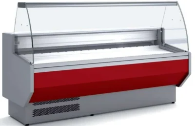 Vitrina Refrigerada Cristal Curvo Fondo 900 dim.2995x940x1235h mm Línea Córdoba VED-9-30-C