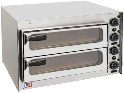 Horno Eléctrico de Pizza Compacto 2 pizza diámetro 35 cm con puerta de cristal