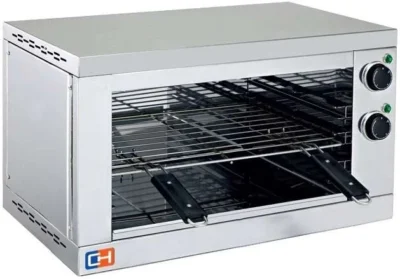Salamandra Eléctrica Resistencia Superior 2200W 600x300x360h mm con temporizador