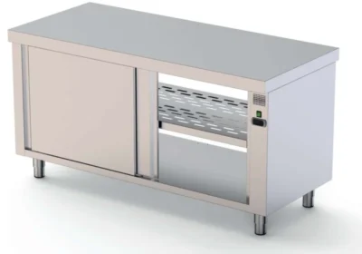 Mesa Caliente Central Con Puerta Corredera En Ambas Caras - FONDO 700