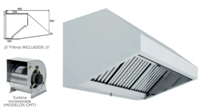 Campana Mural Snack Fondo 800 CON TURBINA