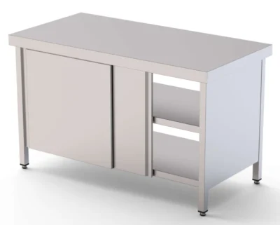 Mueble platero con puerta corredera en ambas caras de 1400x900x850 mm