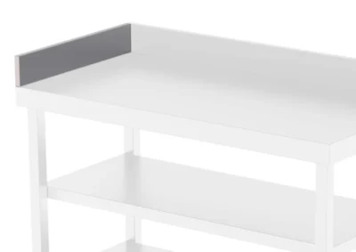 Peto de Acero Inoxidable Para Mesa Mural Lateral Derecho Con Fondo 700 mm WTA700RIGSS