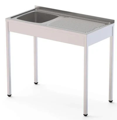 Fregadero Desmontado cuba DERECHA + escurridor IZQUIERDA Fondo 500 de 800x500x850h mm AVEIRO IS1508R10S0