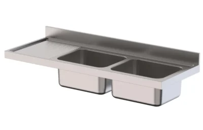 Fregadero Acero Inoxidable 2 Cubas Derecha Fondo 600 Sin Mueble 1400x600x250h mm IS1614R2000