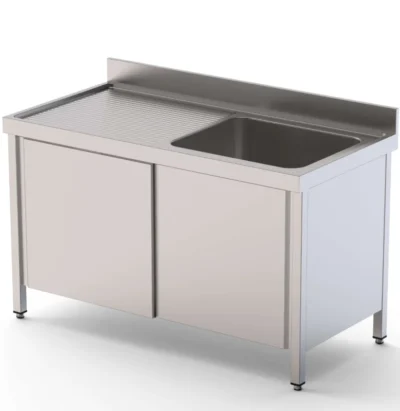 Fregadero 1 Cuba Con Puertas Abatibles 800 x 700 x 850 mm