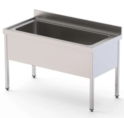 Fregadero Gran Capacidad Acero Inoxidable 1 Cuba Fondo 700 Con Mueble Sin Estante