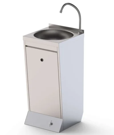 Lavamanos De Pie Acero Inoxidable Con Pulsador automezclador 400x400x850h