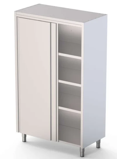 Armario de Pie Acero Inoxidable Con 2 Puertas Correderas 1400x600x2000h mm