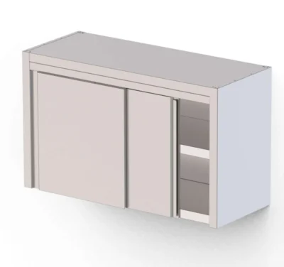 Armario Mural Acero Inoxidable Con 2 Puertas Correderas 2000x400x600h mm