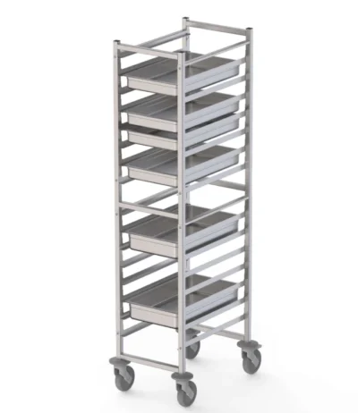 Carro Bandejero Acero Inoxidable Para 16 Bandejas GN1/1 460x640x1700h mm