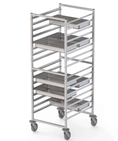 Carro Bandejero Acero Inoxidable Para 16 Bandejas GN2/1 660x750x1700h mm