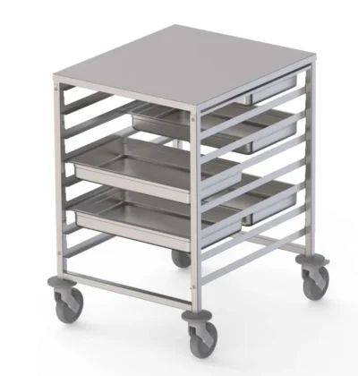 Carro Bandejero Acero Inoxidable Para 8 Bandejas GN2/1 660x750x900h mm