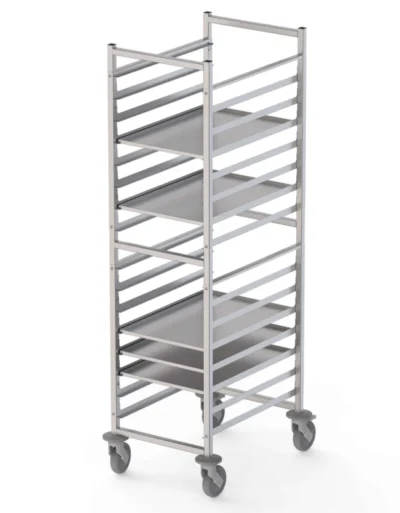 Carro Bandejero Acero Inoxidable Para 16 Bandejas 600x400h mm 537x700x1700h mm