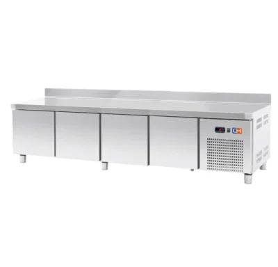 Mesa Baja GN/1 Refrigerada 4 puertas Fondo 700 de 2242 x700 x600h mm